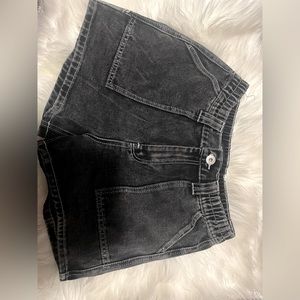Cute black distressed shorts